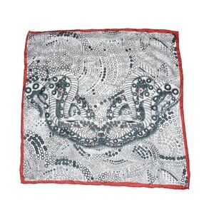 PINKO SILK SCARF SNAKES & CIRCLES 25 x 25”